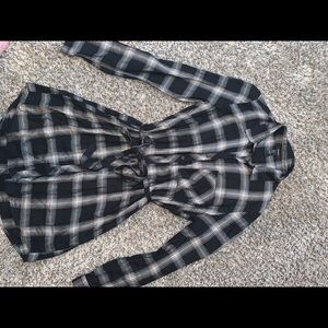 Plaid button up dress